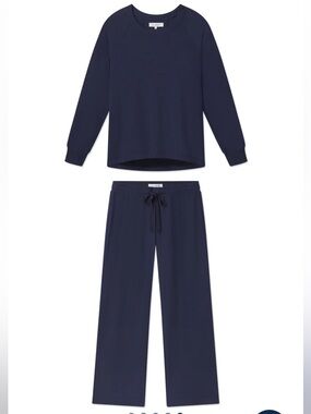 Lake Relax Loungewear Pants Set English Navy size XXL